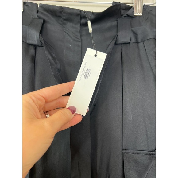 L'Agence Roxy Paperbag Cargo Cropped Pants Women's Black Size: 0 NWT - Picture 5 of 8
